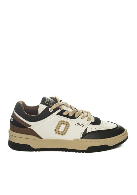 White/brown eclipse sneaker ORTO | ECLIPSE UPELLE-MARR/BLK/WHI